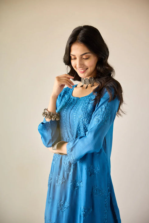 Hand Embroidered chikankari set